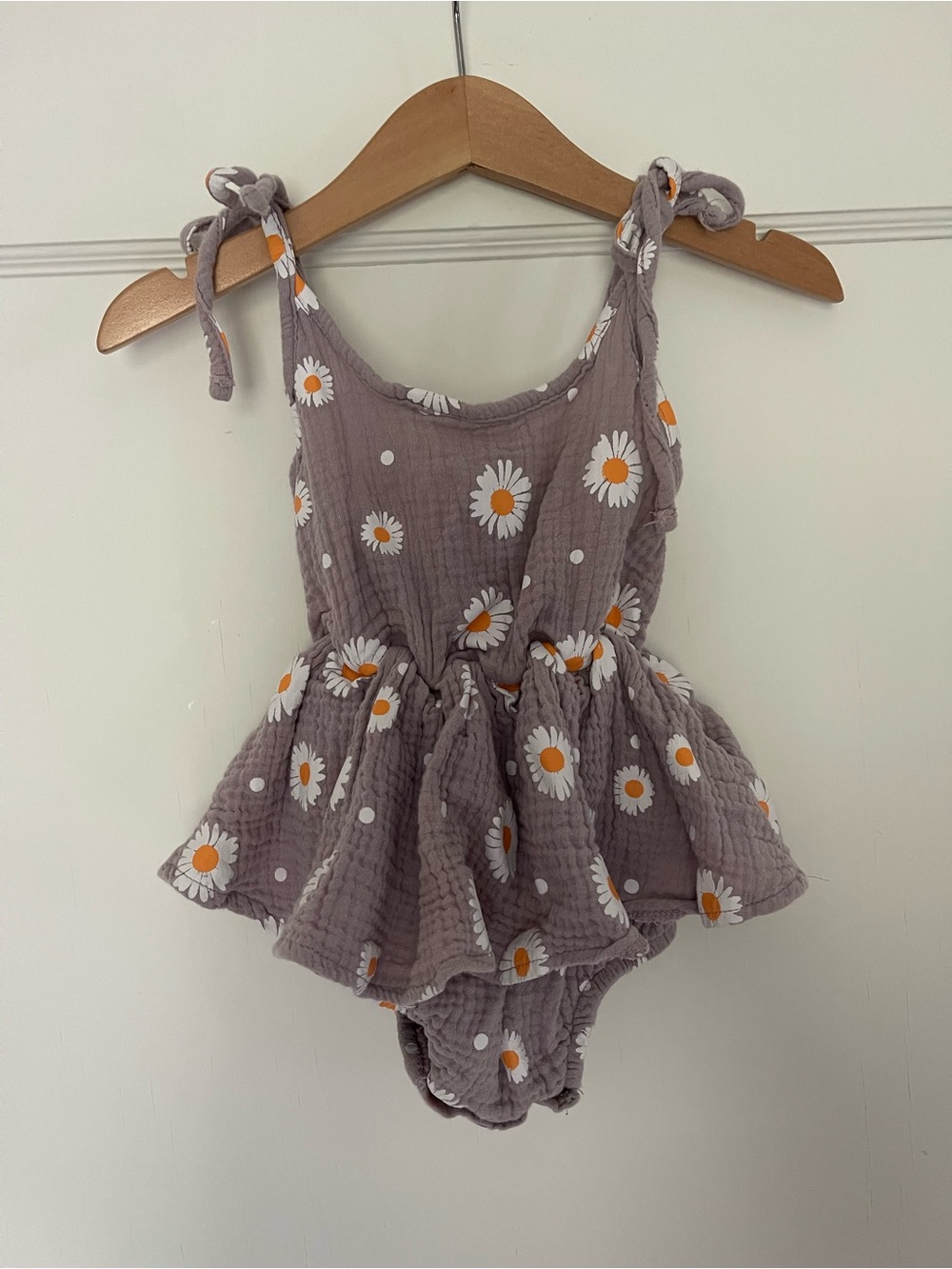 Daisy Tie-Strap One-Piece romper - violet